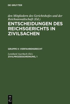 Zivilprozessordnung, 1 (eBook, PDF)