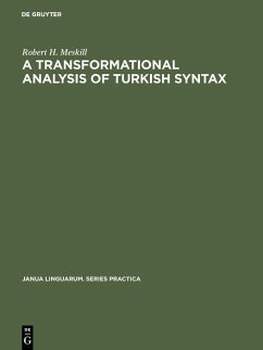 A transformational analysis of Turkish syntax (eBook, PDF) - Meskill, Robert H.