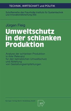 Umweltschutz in der schlanken Produktion (eBook, PDF) - Fleig, Jürgen