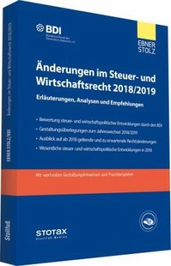 Änderungen im Steuer- und Wirtschaftsrecht 2018/2019 - Bundesverband der Deutschen Industrie e.V. (BDI)