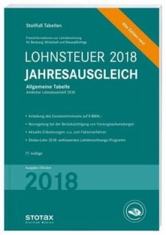 Cover Tabelle, Lohnsteuer Jahresausgleich 2018