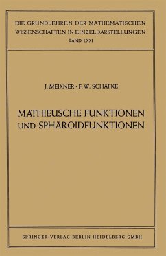 Mathieusche Funktionen und Sphäroidfunktionen (eBook, PDF) - Meixner, Josef; Schäfke, Friedrich Wilhelm