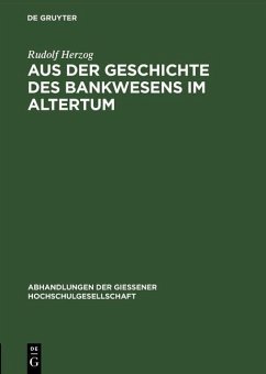 Cover Aus der Geschichte des Bankwesens im Altertum (eBook, PDF)