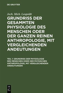 Grundriß der Physiologie des Menschen oder der physischen Anthropologie, mit vergleichenden Andeutungen (eBook, PDF) - Leupoldt, Joh. Mich.