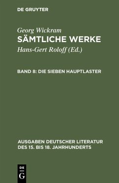 Die sieben Hauptlaster (eBook, PDF) - Wickram, Georg