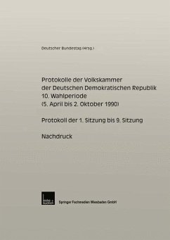 Cover Protokolle der Volkskammer der Deutschen Demokratischen Republik (eBook, PDF)