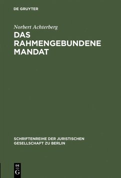 Cover Das rahmengebundene Mandat (eBook, PDF)