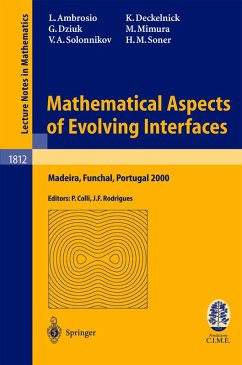 Mathematical Aspects of Evolving Interfaces (eBook, PDF) - Ambrosio, Luigi; Deckelnick, Klaus; Dziuk, Gerhard; Mimura, Masayasu; Solonnikov, Vsvolod; Soner, Halil Mete