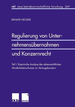 Cover Regulierung von Unternehmensübernahmen und Konzernrecht (eBook, PDF)