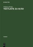 Textliste zu III/50 (eBook, PDF)