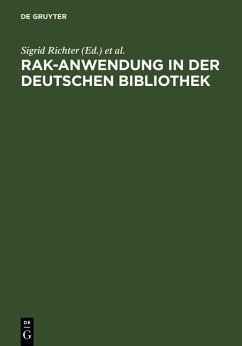 Cover RAK-Anwendung in der Deutschen Bibliothek (eBook, PDF)