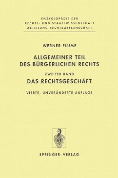 Allgemeiner Teil des Bürgerlichen Rechts (eBook, PDF) - Flume, Werner