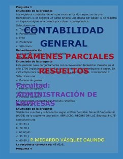 Contabilidad General-Exámenes Parciales Resueltos: Facultad: ADMINISTRACIÓN DE EMPRESAS - Vásquez Galindo, P. Medardo