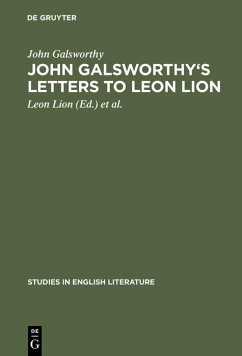 Cover John Galsworthy's letters to Leon Lion (eBook, PDF)
