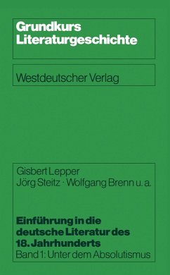 Einführung in die deutsche Literatur des 18. Jahrhunderts (eBook, PDF) - Lepper, Gisbert; Steitz, Jörg; Brenn, Wolfgang u. a.