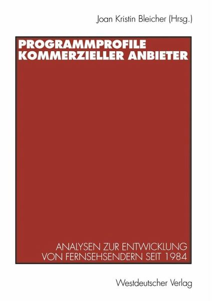 Programmprofile kommerzieller Anbieter (eBook, PDF)