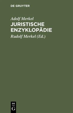 Juristische Enzyklopädie (eBook, PDF) - Merkel, Adolf