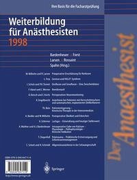 Der Anaesthesist Weiterbildung für Anästhesisten 1998 (eBook, PDF) Der Anaesthesist Weiterbildung für Anästhesisten 1998 (eBook, PDF)