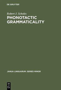 Cover Phonotactic grammaticality (eBook, PDF)