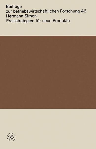 Preisstrategien für neue Produkte (eBook, PDF)