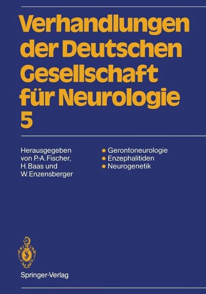 Verhandlungen der Deutschen Gesellschaft für Neurologie (eBook, PDF) Verhandlungen der Deutschen Gesellschaft für Neurologie (eBook, PDF)