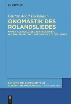 Onomastik des Rolandsliedes - Beckmann, Gustav Adolf