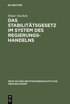Cover Das Stabilitätsgesetz im System des Regierungshandelns (eBook, PDF)