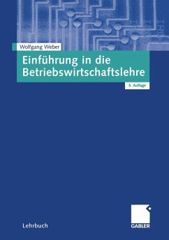 Einführung in die Betriebswirtschaftslehre (eBook, PDF) - Weber, Wolfgang