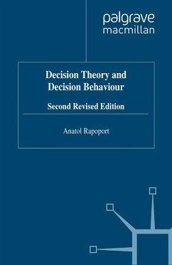 Decision Theory and Decision Behaviour (eBook, PDF) - Rapoport, A.