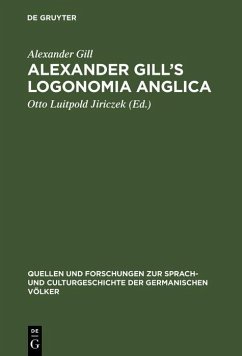Cover Alexander Gill's Logonomia Anglica (eBook, PDF)