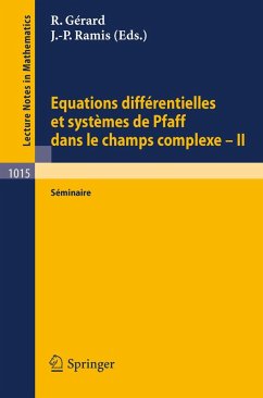 Cover Equations Differentielles et Systemes de Pfaff dans le Champs Complexe II (eBook, PDF)