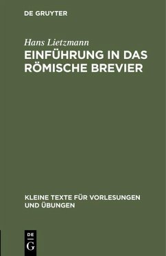 Cover Einführung in das römische Brevier (eBook, PDF)