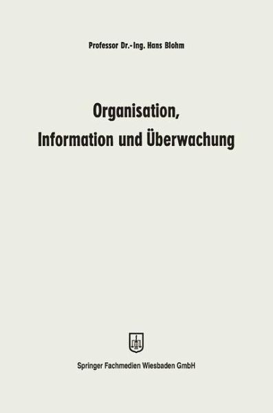Organisation, Information und Überwachung (eBook, PDF)