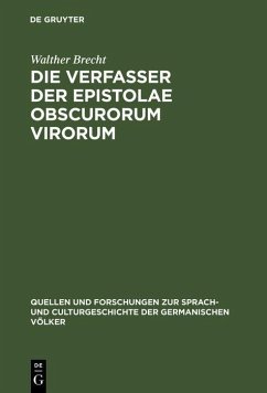 Cover Die Verfasser der Epistolae obscurorum virorum (eBook, PDF)