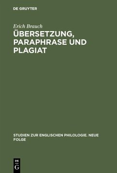Übersetzung, Paraphrase und Plagiat (eBook, PDF) - Brauch, Erich