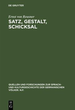 Satz, Gestalt, Schicksal (eBook, PDF) Cover Satz, Gestalt, Schicksal (eBook, PDF)