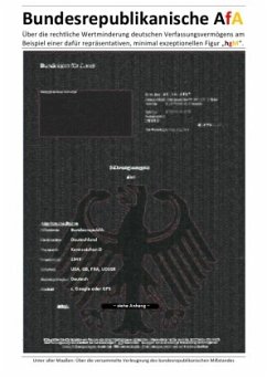 Cover Bundesrepublikanische AfA - Beispiel einer dafür repräsentativen, minimal exzeptionellen Figur 