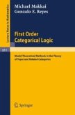 First Order Categorical Logic (eBook, PDF)