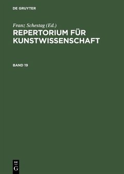 Repertorium für Kunstwissenschaft. Band 19 (eBook, PDF)