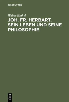 Cover Joh. Fr. Herbart, sein Leben und seine Philosophie (eBook, PDF)