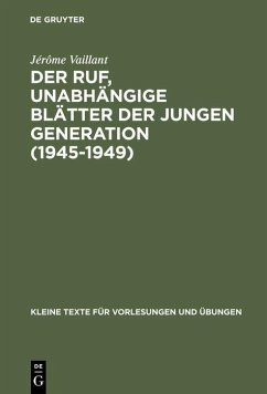 Cover Der Ruf, unabhängige Blätter der jungen Generation (1945-1949) (eBook, PDF)