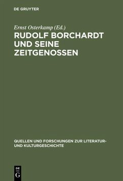 Cover Rudolf Borchardt und seine Zeitgenossen (eBook, PDF)