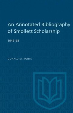 Cover An Annotated Bibliography of Smollett Scholarship 1946-68 (eBook, PDF)