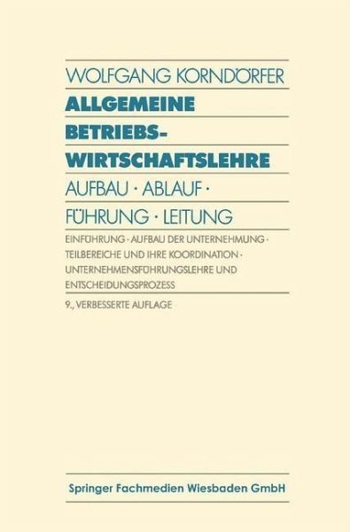 Allgemeine Betriebswirtschaftslehre (eBook, PDF)