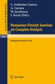 Romanian-Finnish Seminar on Complex Analysis (eBook, PDF)