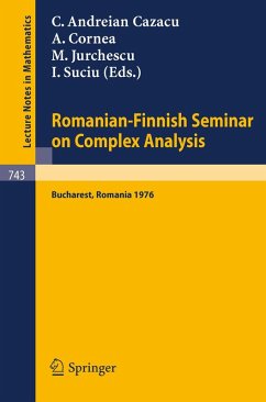 Cover Romanian-Finnish Seminar on Complex Analysis (eBook, PDF)
