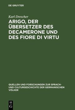 Cover Arigo, der Übersetzer des Decamerone und des Fiore di Virtu (eBook, PDF)