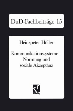 Kommunikationssysteme - Normung und soziale Akzeptanz (eBook, PDF) - Höller, Heinzpeter