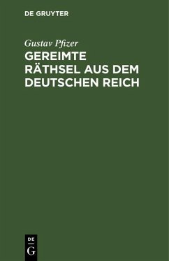 Cover Gereimte Räthsel aus dem Deutschen Reich (eBook, PDF)