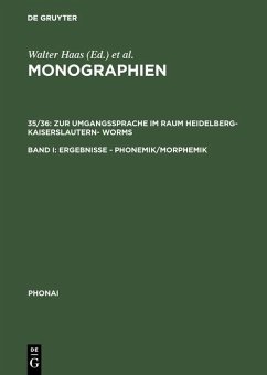 Zur Umgangssprache im Raum Heidelberg-Kaiserslautern- Worms (eBook, PDF)